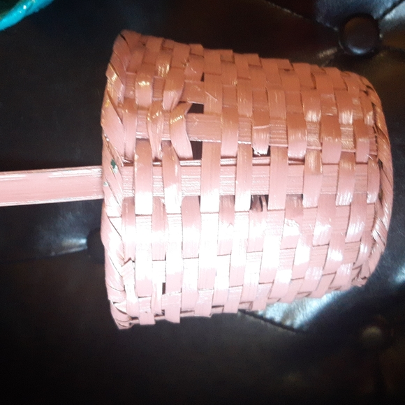 2 Easter Baskets Pink & Green Circles with Handle - Picture 5 of 5